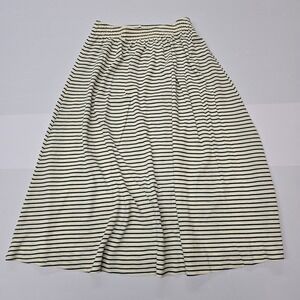 Vintage THEM‎ Striped Maxi Skirt Elastic Waist ALine Women's Medium Made in USA